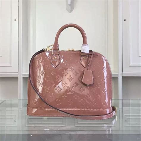 louis vuitton monogram vernis alma pink bag handbag|authentic louis vuitton alma pm.